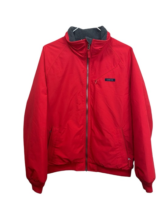 Lands' End Jackets & Blazers - Lands’ End Red Zip Up Jacket Medium